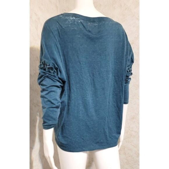 NWT - Chaser Heathered Green Jersey Tee with Laced Around Sleeve - Size M - Picture 4 of 8